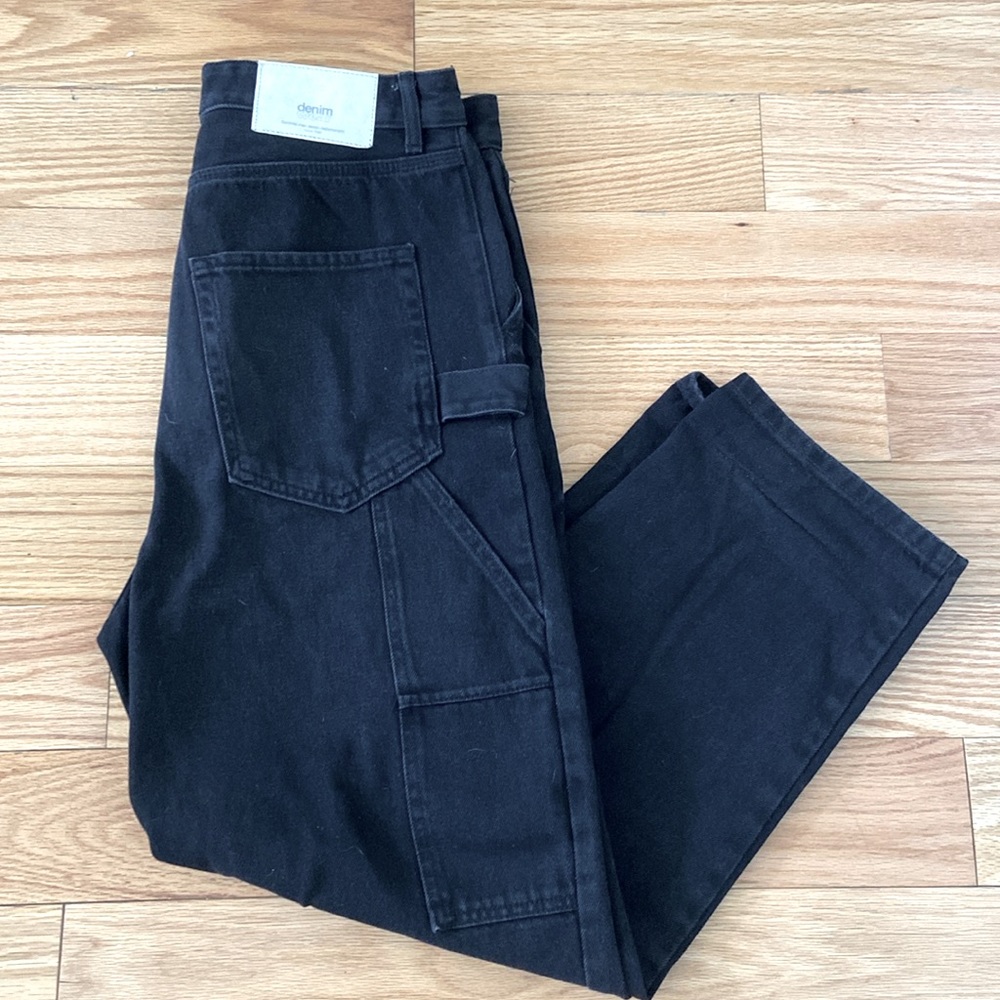 Bershka Mens Black Carpenter Jeans 32x32